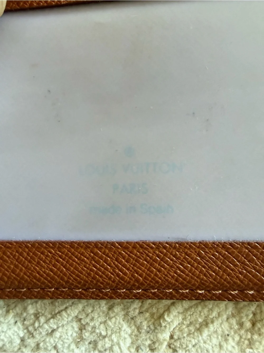 Louis Vuitton Monogram Canvas Card & Passport Sleeve in Brown and Gold - Picture 3 of 4